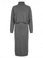 Damen Strickset – Elegantes Zweiteiler Strickkleid & Pullover