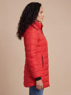 Cappotto invernale imbottito da donna – Cappotto a figura aderente con cappuccio