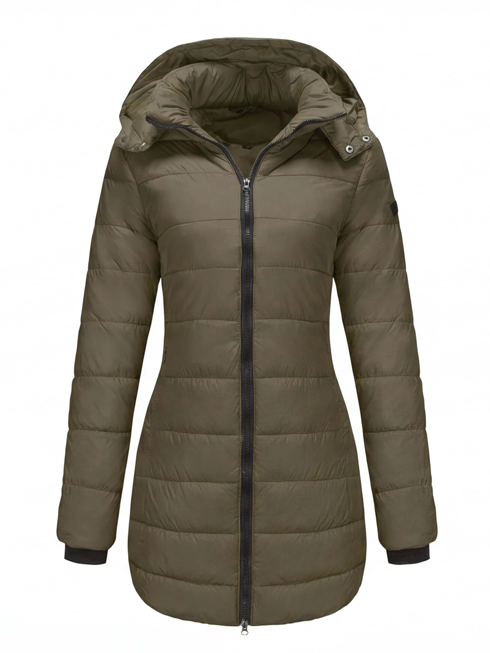 Damen Winter Steppmantel – Figurbetonter Kapuzenmantel