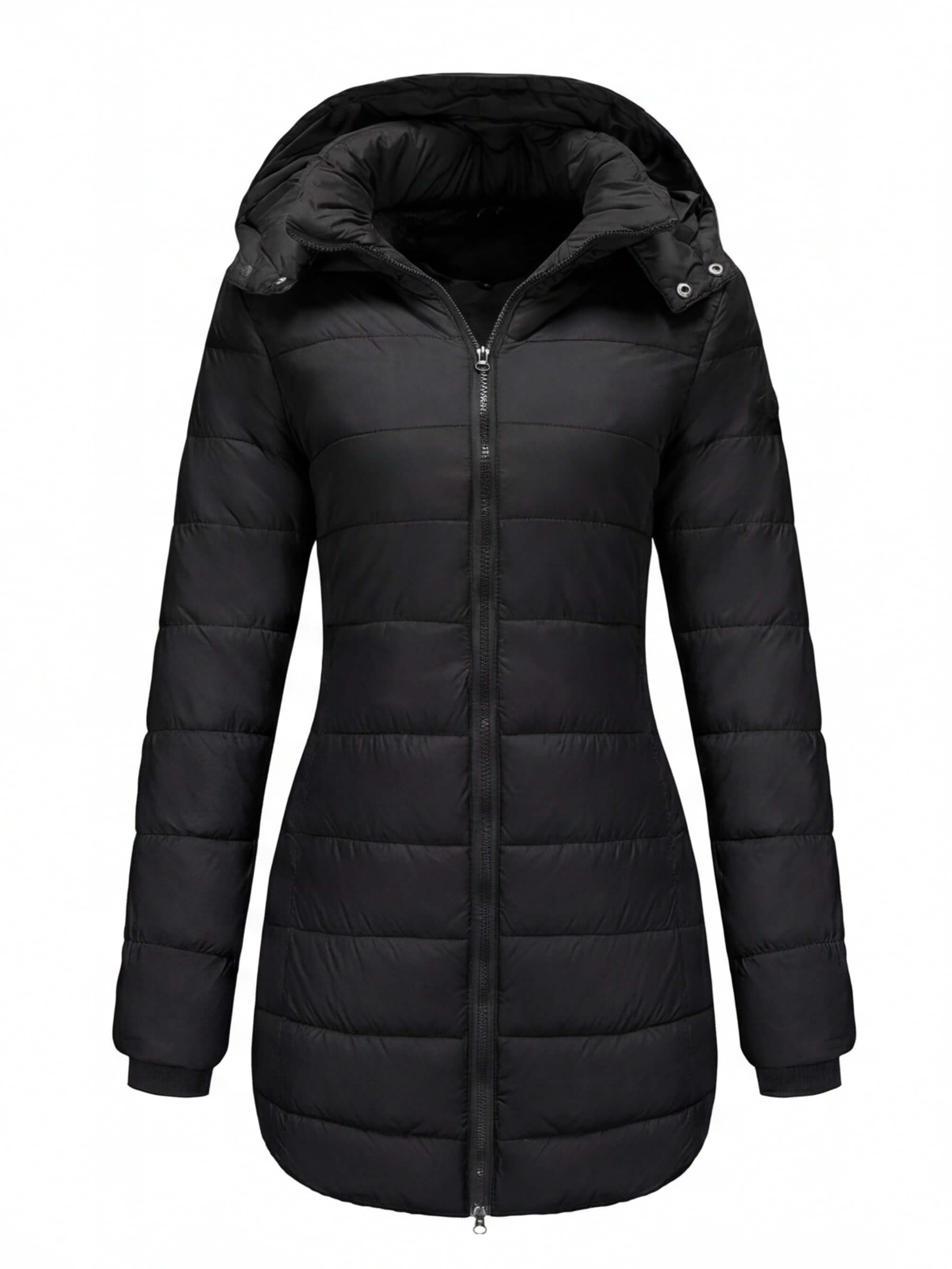 Damen Winter Steppmantel – Figurbetonter Kapuzenmantel