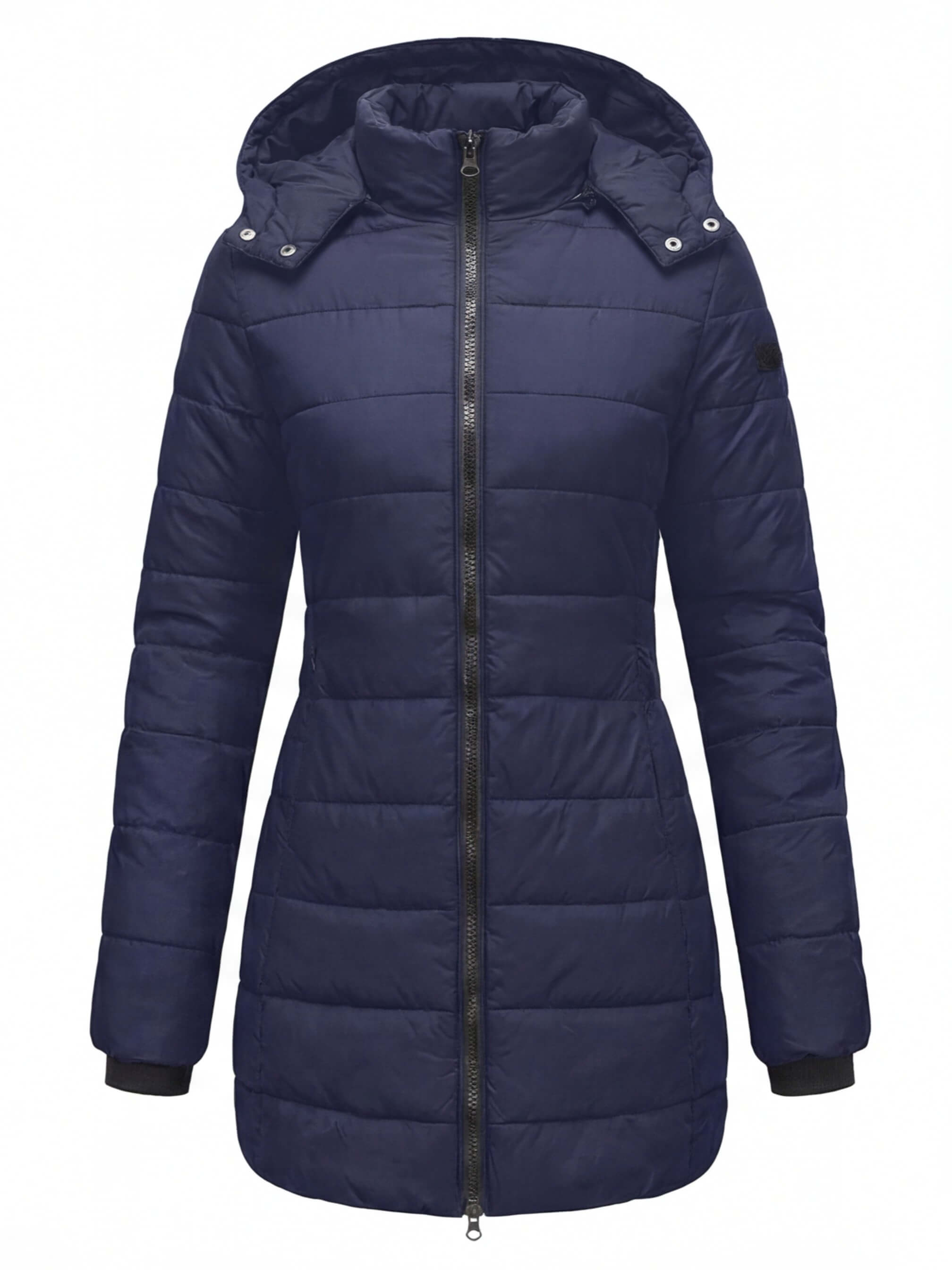 Damen Winter Steppmantel – Figurbetonter Kapuzenmantel