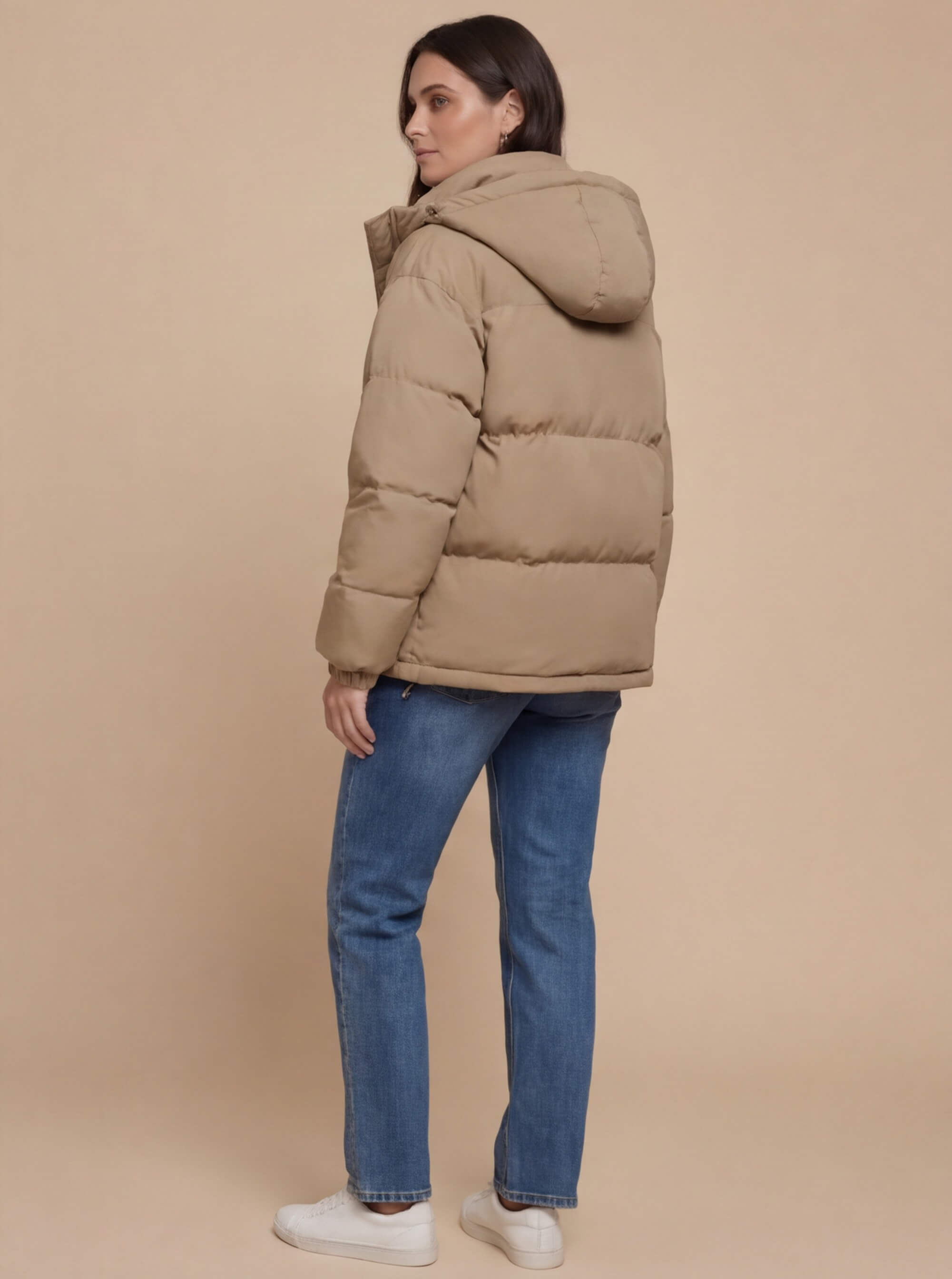 Damen Winterjacke – Warme Leichte Pufferjacke mit Kapuze