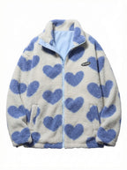 Damen Winterjacke – Wendbare Herzfell Cozy Puffer Jacket