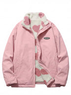 Damen Winterjacke – Wendbare Herzfell Cozy Puffer Jacket