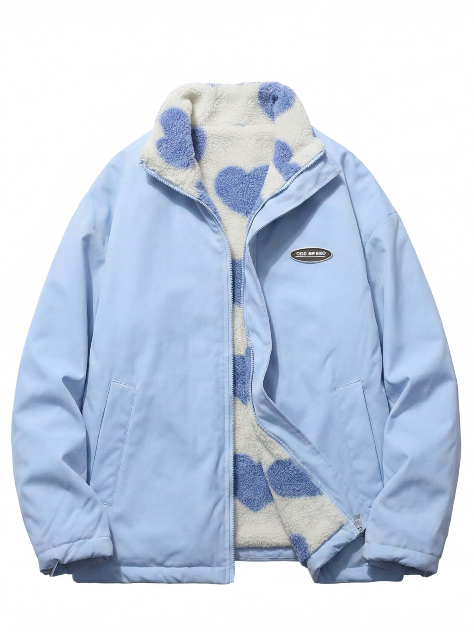 Damen Winterjacke – Wendbare Herzfell Cozy Puffer Jacket