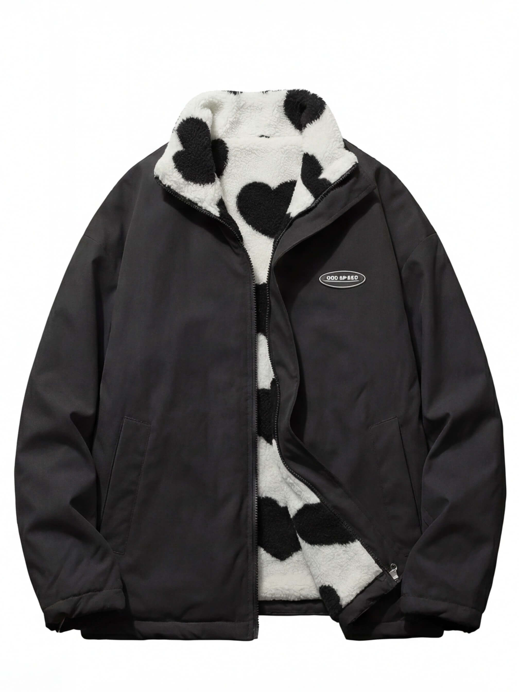 Damen Winterjacke – Wendbare Herzfell Cozy Puffer Jacket