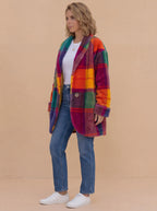 Damen Wintermantel – Oversized & Bunt Kariert