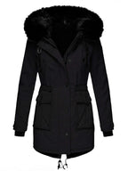 Damen Winterparka – Wasserabweisend & Warm Gefüttert mit Fellkapuze