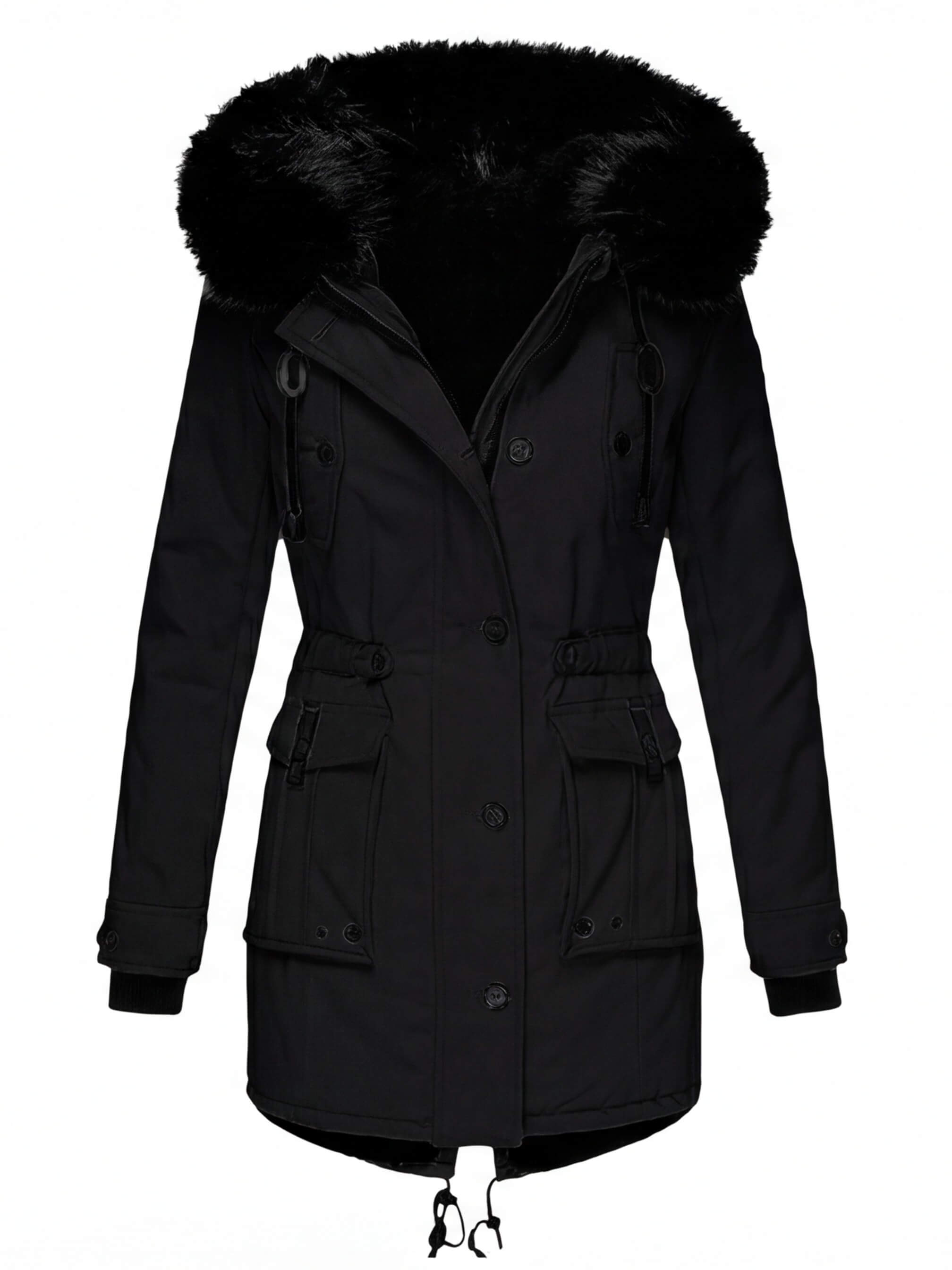 Damen Winterparka – Wasserabweisend & Warm Gefüttert mit Fellkapuze