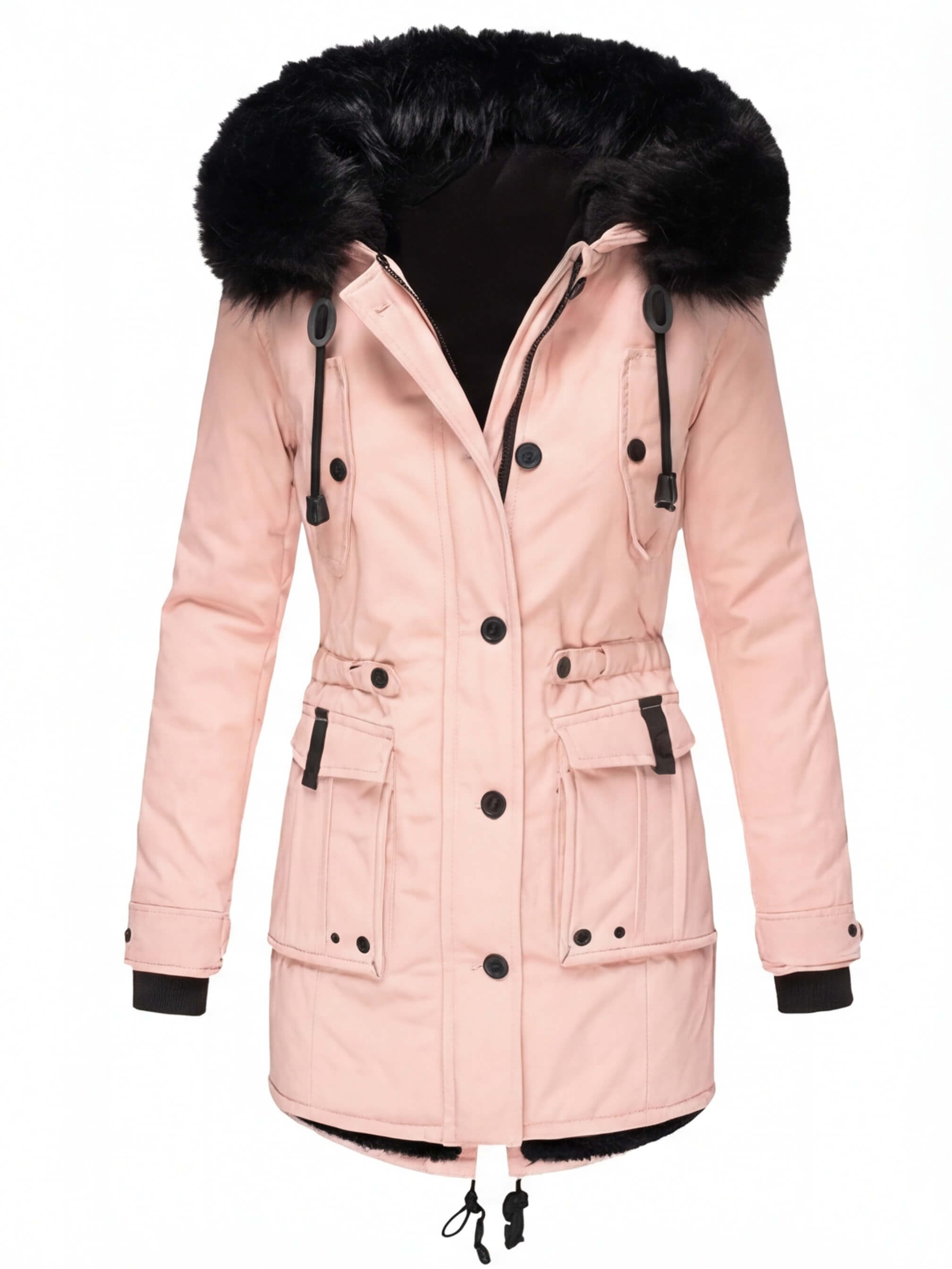 Damen Winterparka – Wasserabweisend & Warm Gefüttert mit Fellkapuze