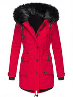 Damen Winterparka – Wasserabweisend & Warm Gefüttert mit Fellkapuze