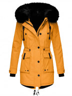 Damen Winterparka – Wasserabweisend & Warm Gefüttert mit Fellkapuze