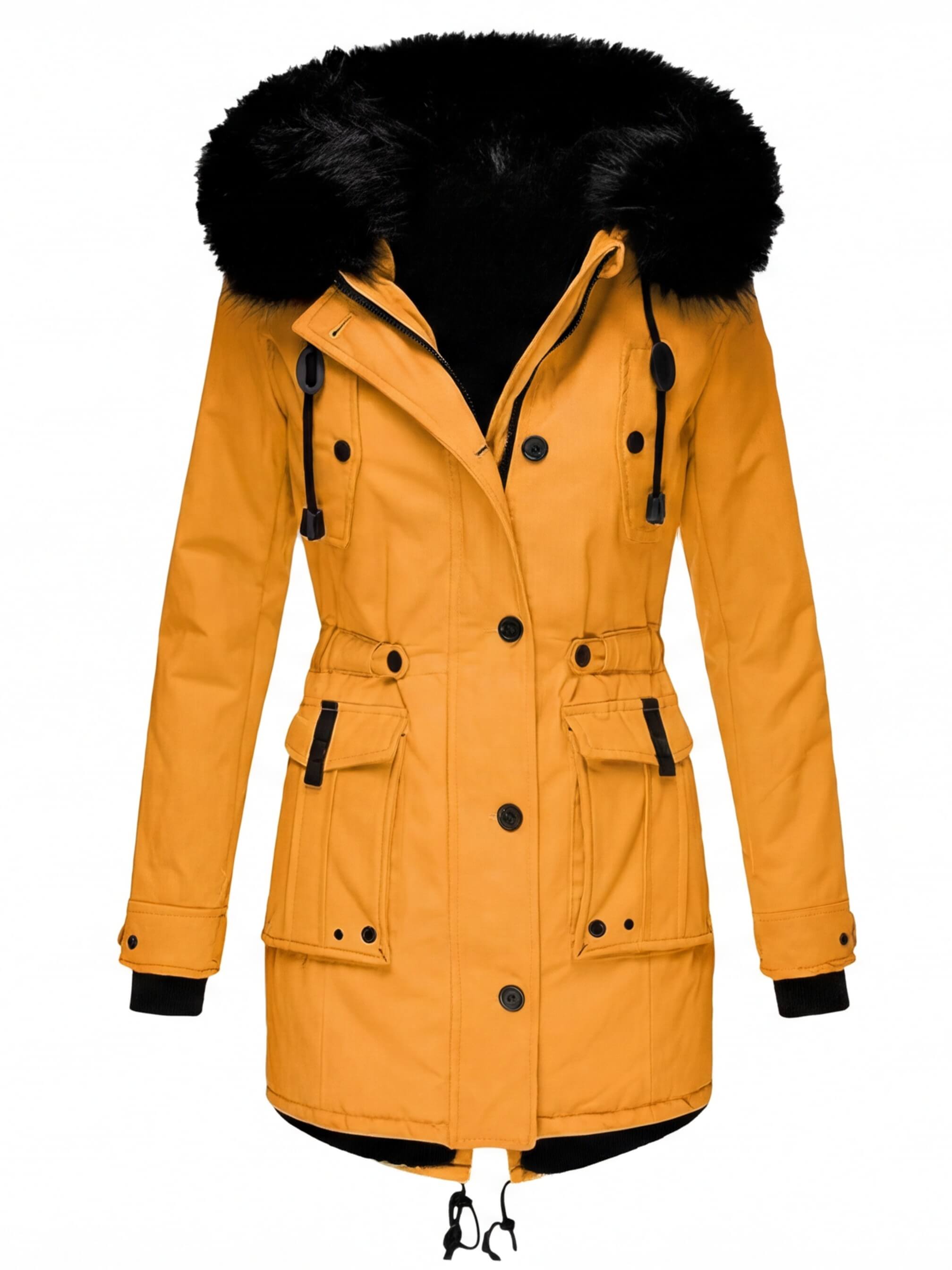Damen Winterparka – Wasserabweisend & Warm Gefüttert mit Fellkapuze