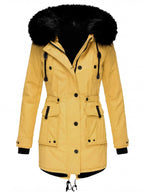 Damen Winterparka – Wasserabweisend & Warm Gefüttert mit Fellkapuze