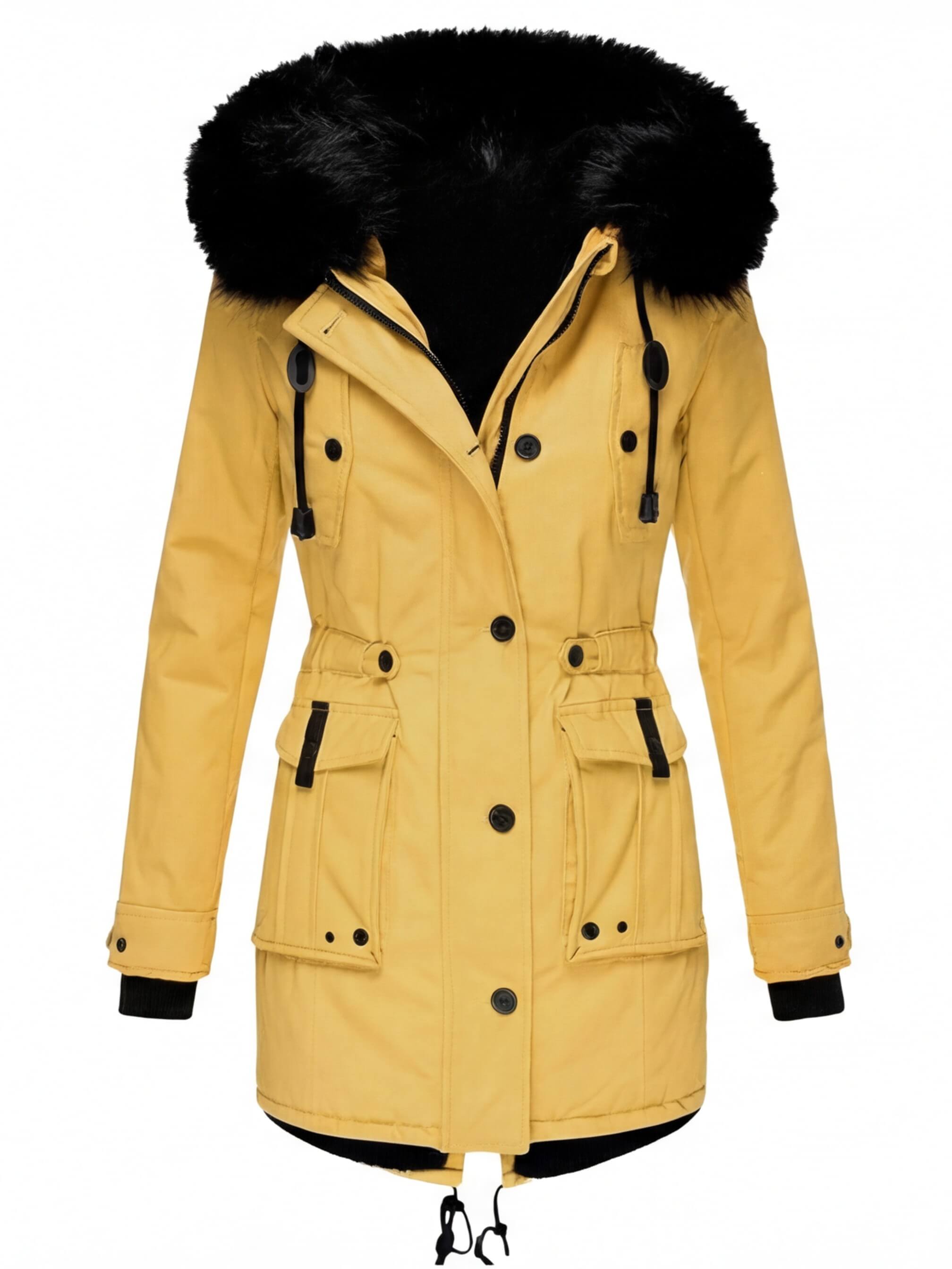 Damen Winterparka – Wasserabweisend & Warm Gefüttert mit Fellkapuze