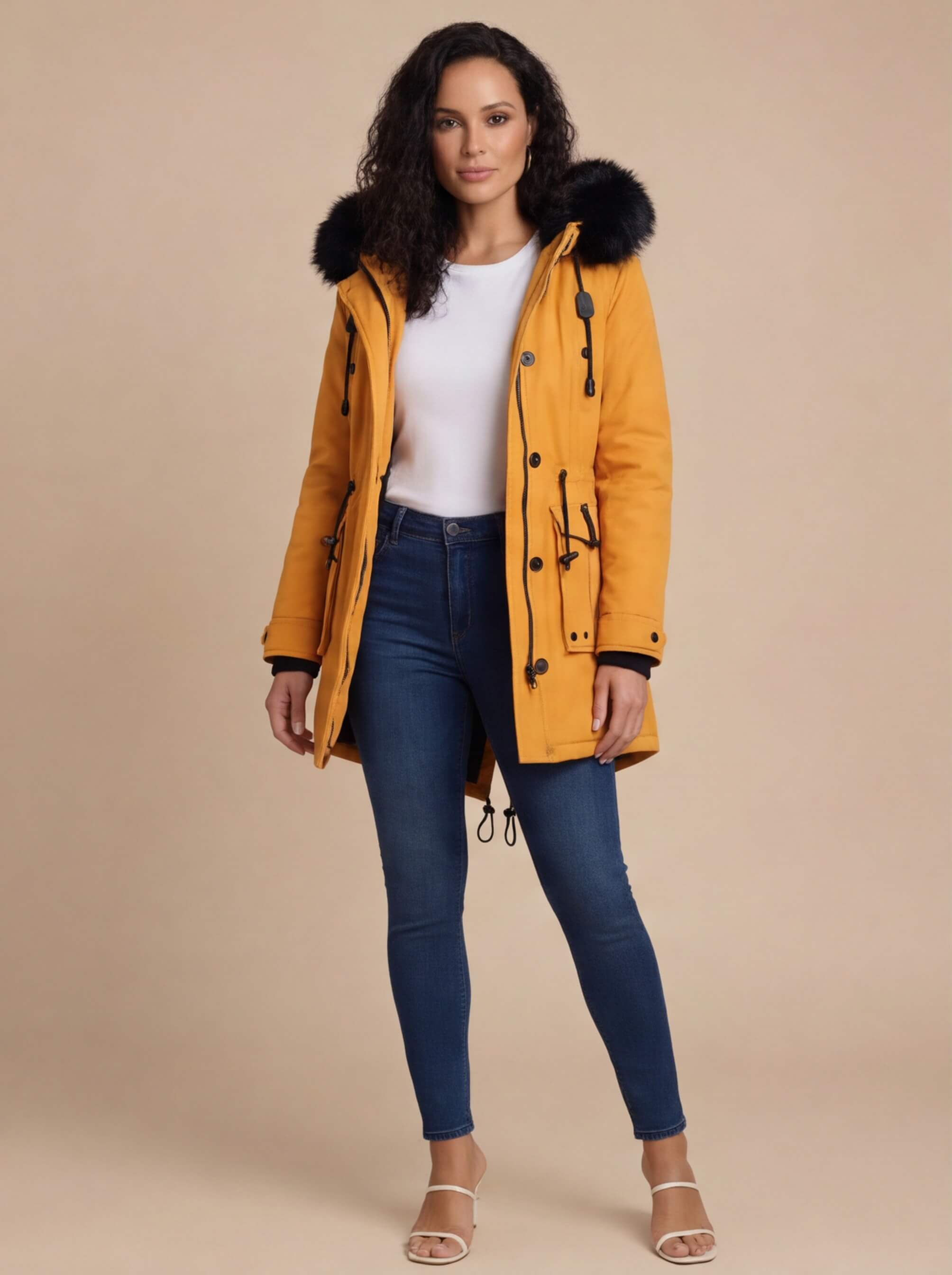 Damen Wintermantel – Lang, Wasserdicht & Warm