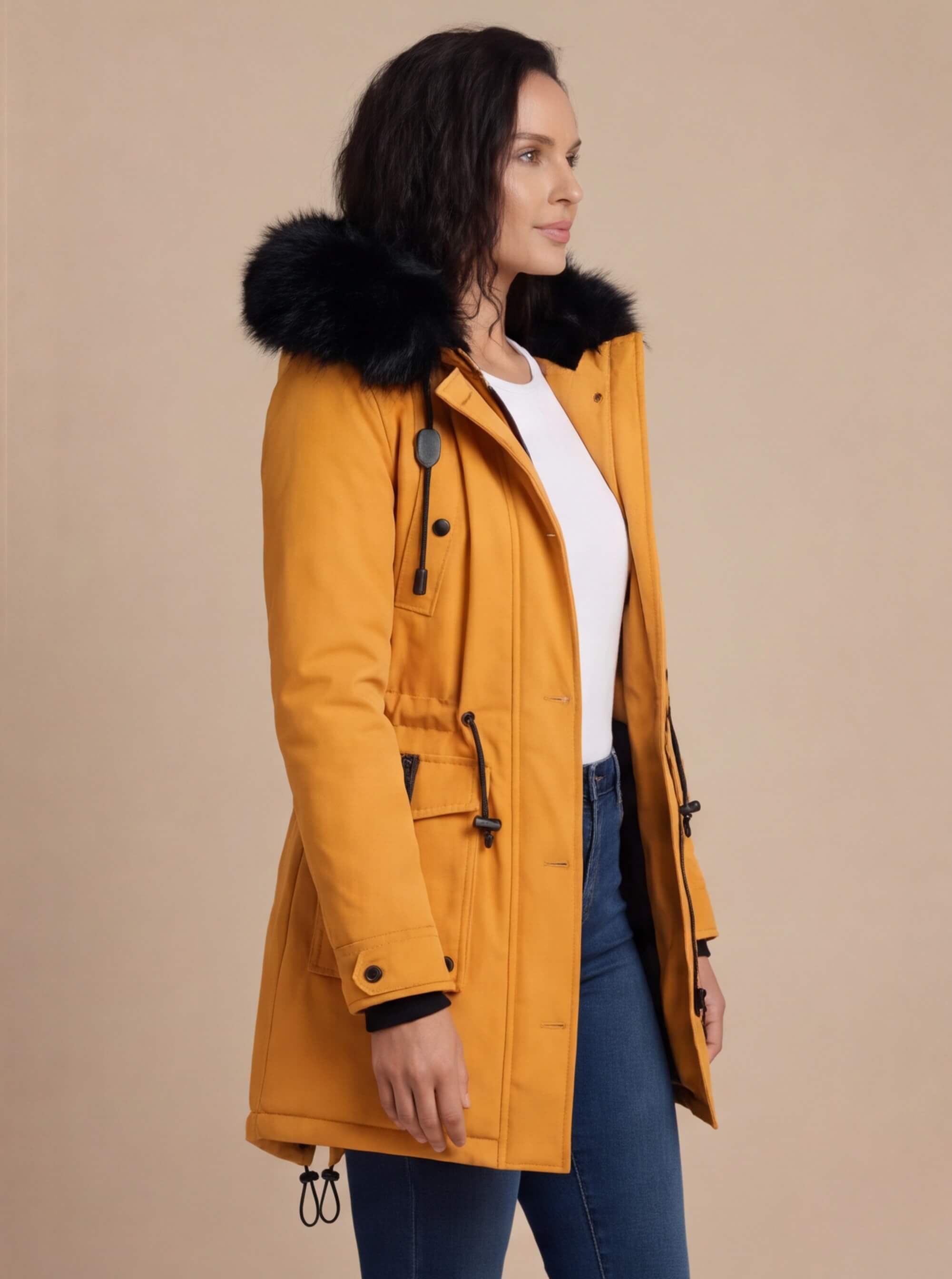 Damen Wintermantel – Lang, Wasserdicht & Warm