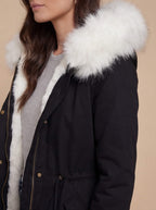 Damen Winterparka – Steppdesign mit Kunstfellkragen