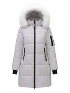 Damen Winterparka – Steppdesign mit Kunstfellkragen