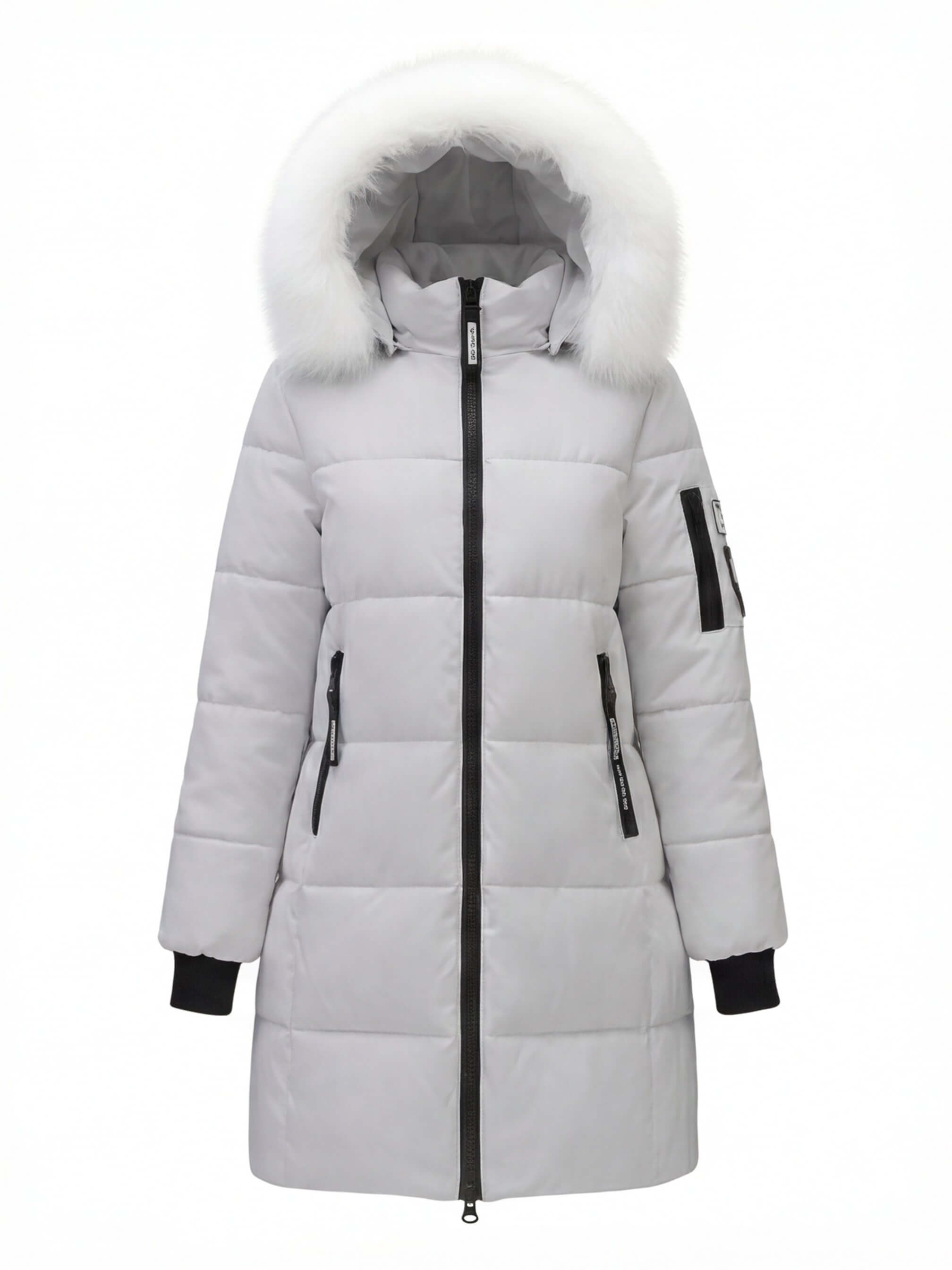 Damen Winterparka – Steppdesign mit Kunstfellkragen
