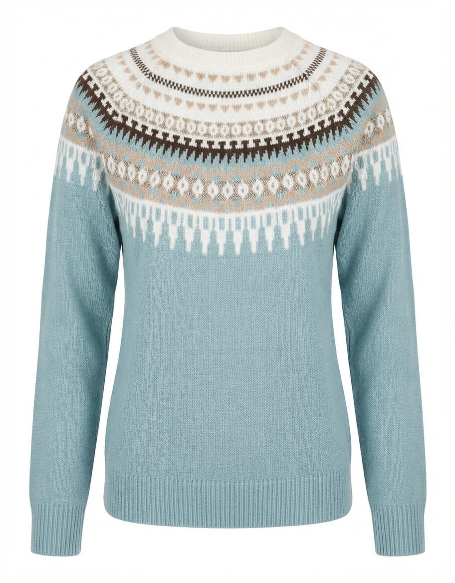 Damen Winterpullover – Vintage-Norweger-Design in zeitloser Eleganz
