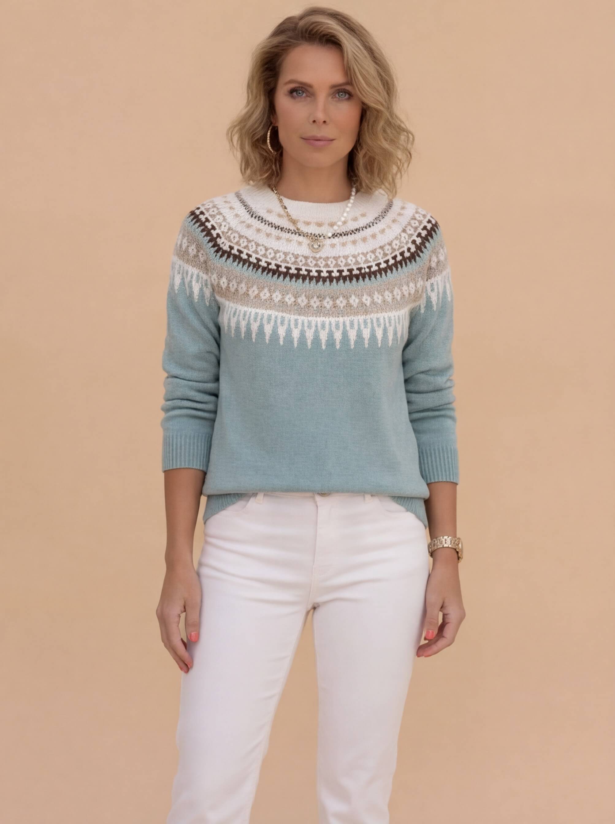 Damen Winterpullover – Vintage-Norweger-Design in zeitloser Eleganz