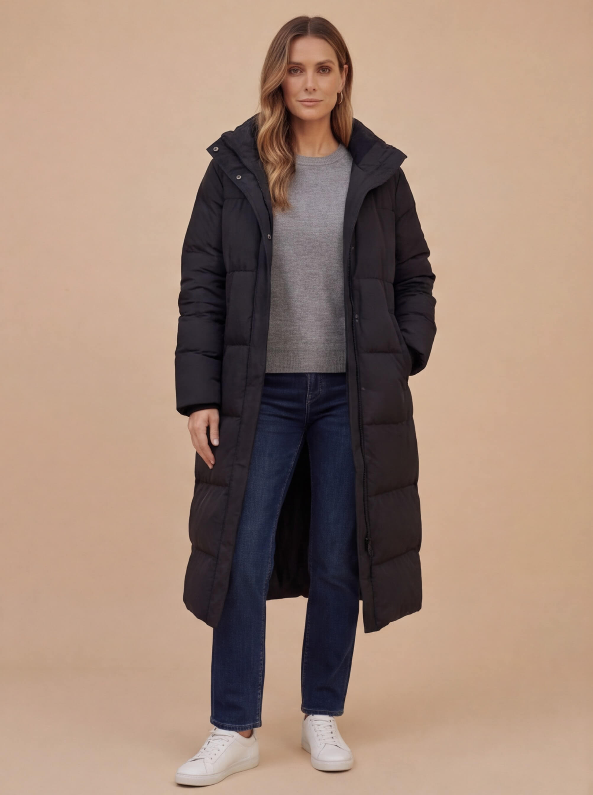 Damen Pufferparka – Wasserdicht, warm & lang