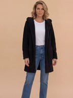 Damen Wintermantel – Kuscheliger Teddy Long Coat