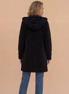 Damen Wintermantel – Kuscheliger Teddy Long Coat
