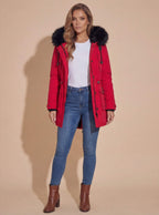 Damen Winterparka – Wasserabweisend & Warm Gefüttert mit Fellkapuze