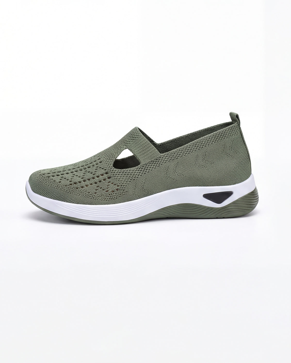 Damen Freizeit-Sneaker – Knit Slip-On mit Cutouts