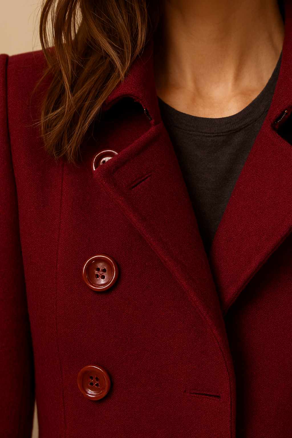 Langer Zweireihiger Mantel – Klassisch, Elegant & Zeitlos