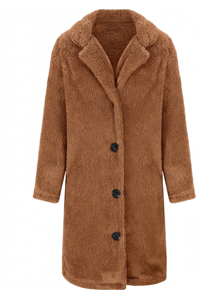 Damen Teddy Mantel – Weich Gefüttert & Kuscheliger Wintercoat