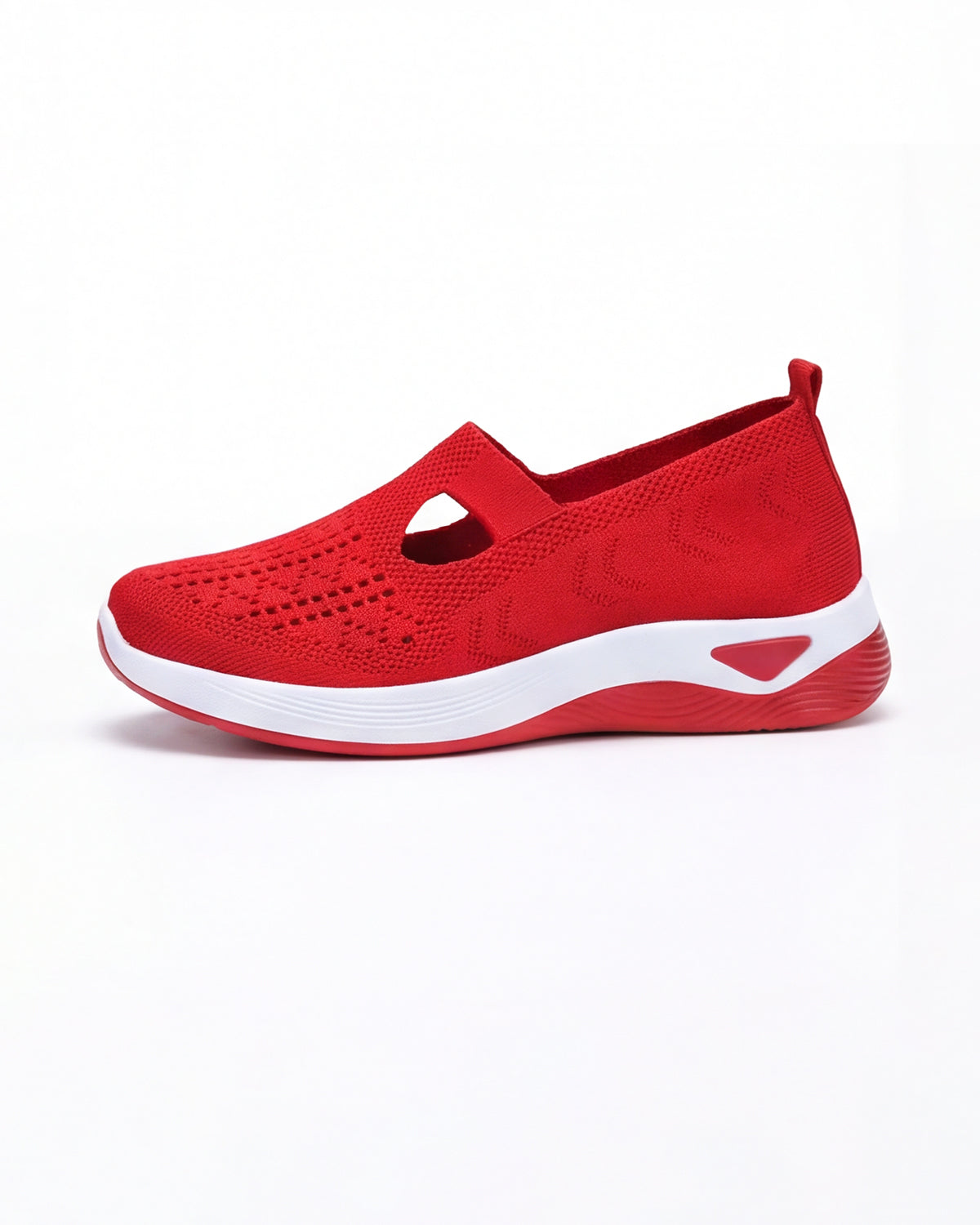 Damen Freizeit-Sneaker – Knit Slip-On mit Cutouts