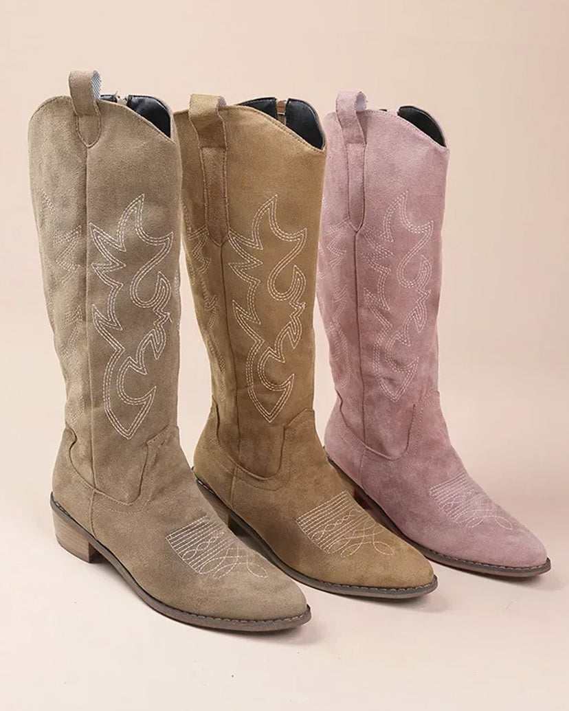 Ryder Bestickte Kniestiefel