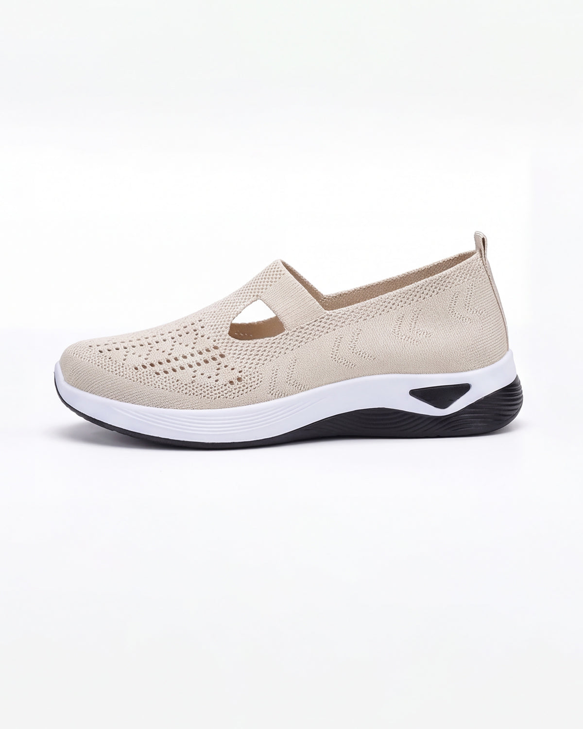 Damen Freizeit-Sneaker – Knit Slip-On mit Cutouts