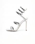 Sandalias de tacón stiletto para mujer – envoltura en espiral en el tobillo