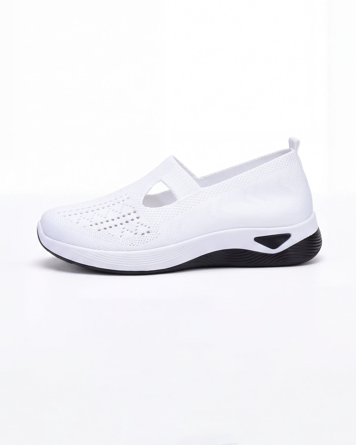 Damen Freizeit-Sneaker – Knit Slip-On mit Cutouts
