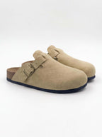 Flade clogs til damer – med spændestrop