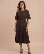 Damenkleid – Plissiertes Maxikleid mit Betonter Taille