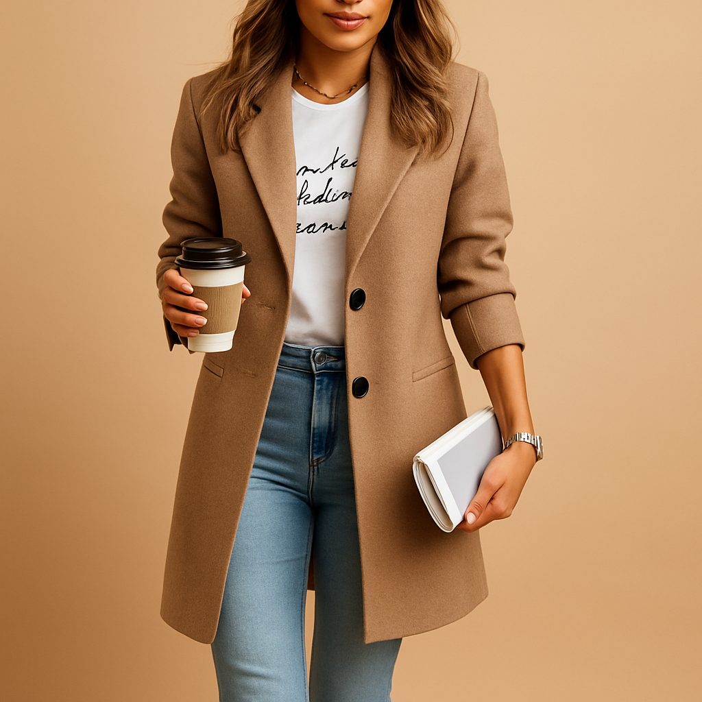 Damen Wollmantel – Lang, Elegant & Zeitlos